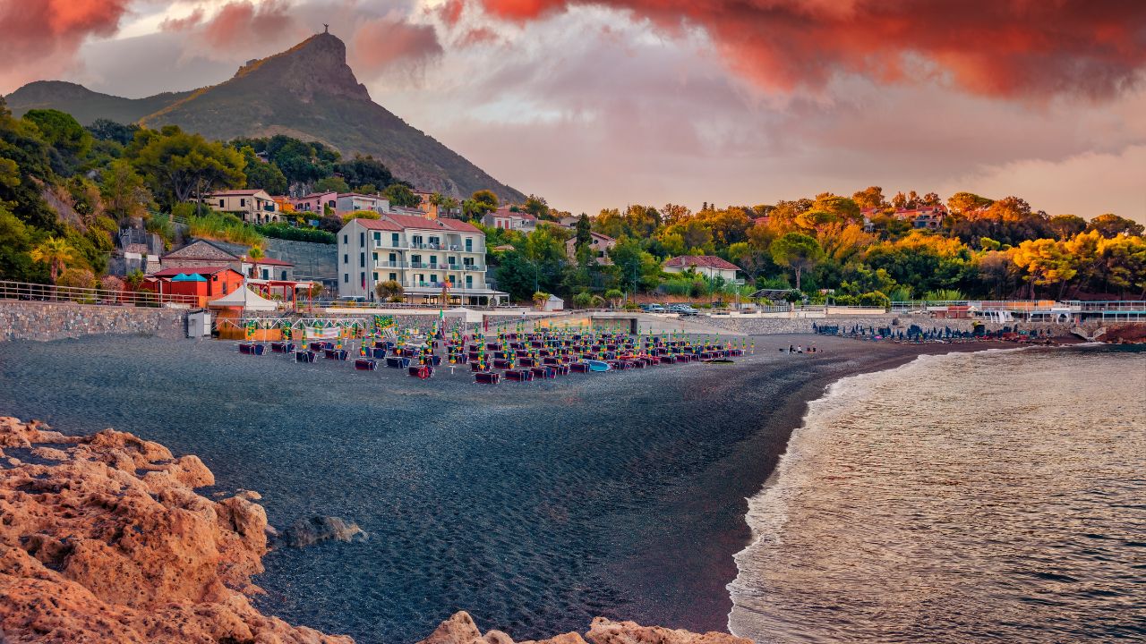Breathtaking summer cityscape of Porto di Maratea town. Spectacular outdoor scene of Italy, Province of Potenza, Europe. Dramatic seascape of Mediterranean seascape. Traveling concept background.