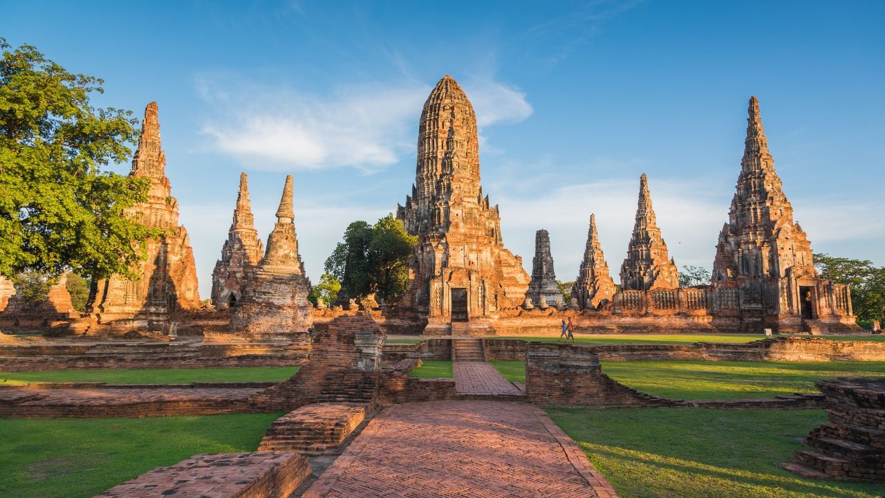 Landscape Ayutthaya Historical Park in Ayutthaya, Thailand.