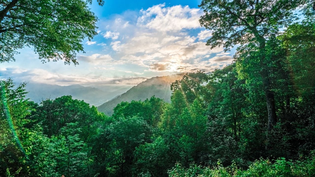 Beautiful nature scenery in maggie valley north carolina