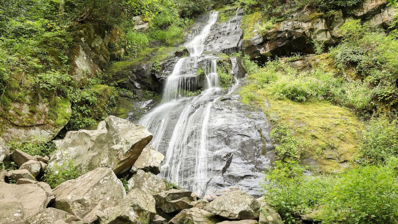 Hen Wallow Falls Cosby Great Smoky Mountains Tennessee North Carolina