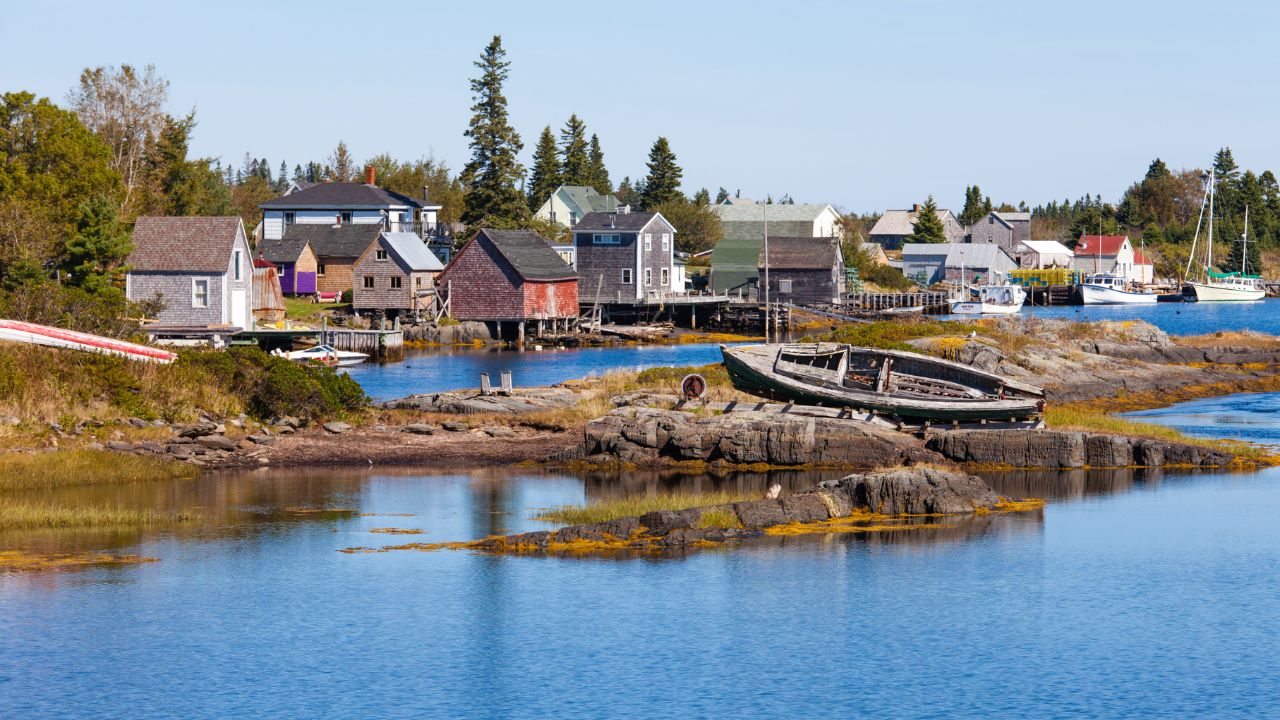 Blue Rock fishing village in Nova Scotia, Canada, near Lunenburg