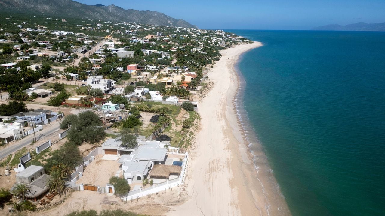 el sargento beach la ventana baja california sur mexico aerial view panorama landscape