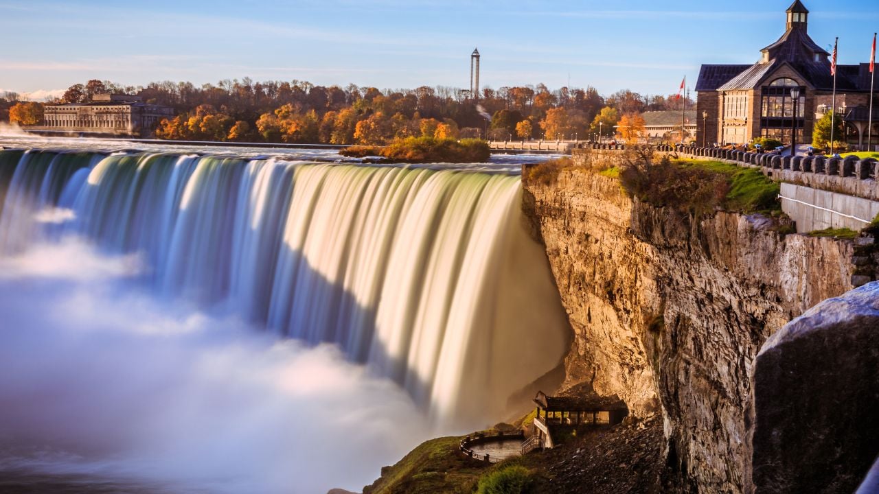Niagara Falls in Ontario Canada during sunrise