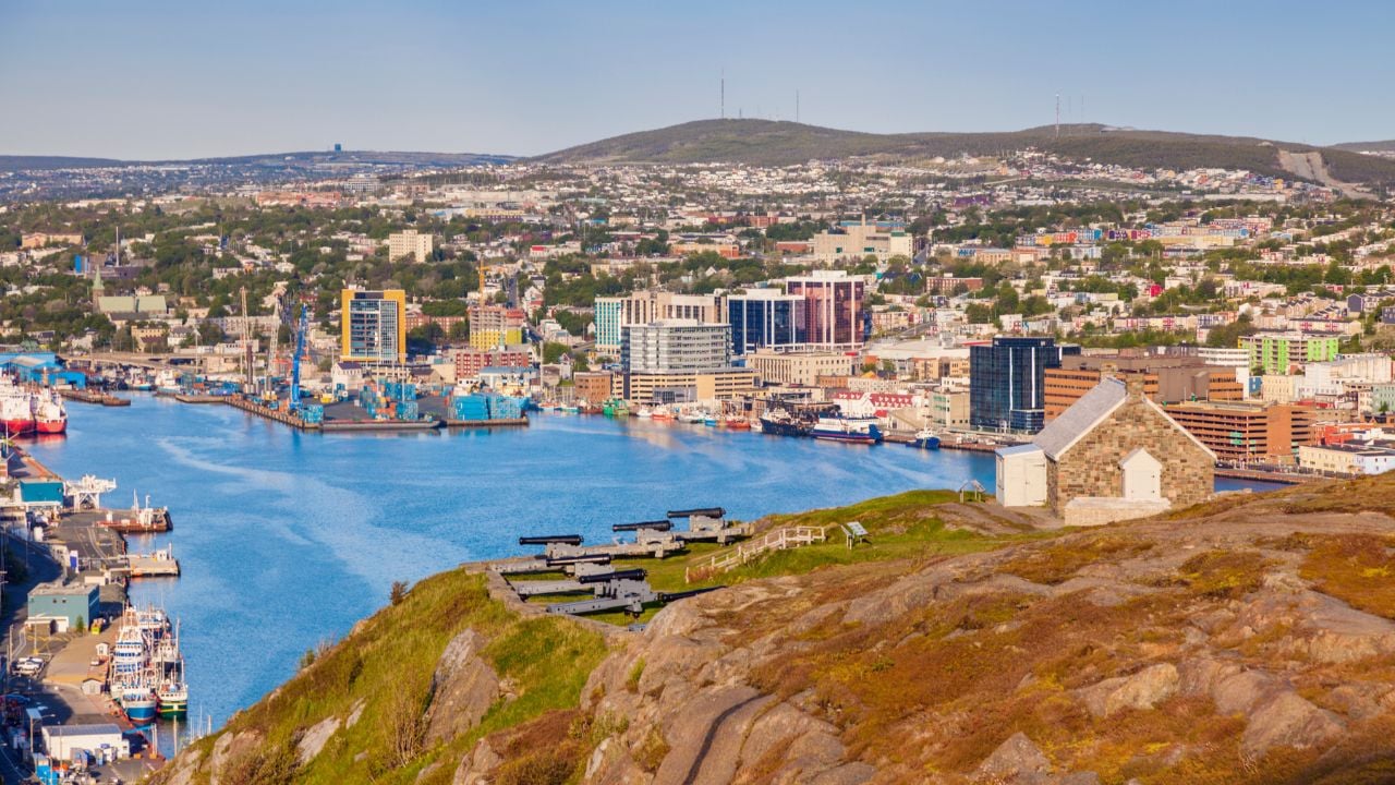 Panorama of St. John's, Newfoundland. St. John's, Newfoundland and Labrador, Canada.