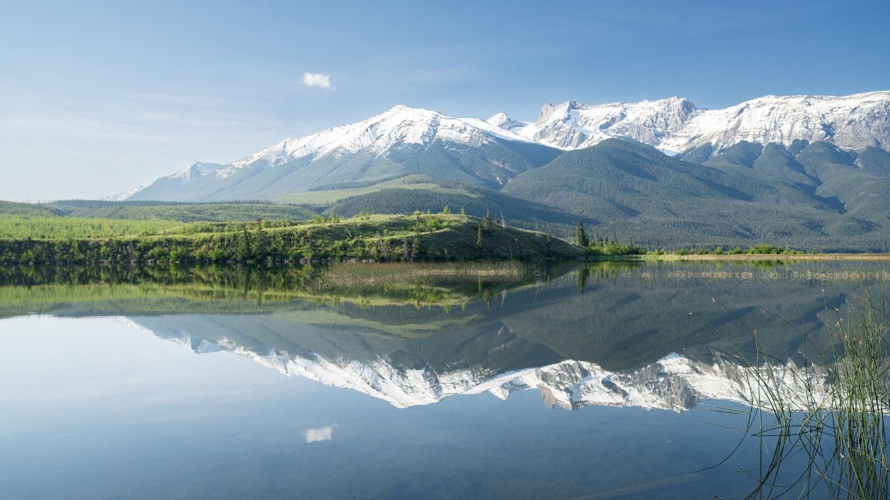 Landscape near Jasper National Park in Alberta