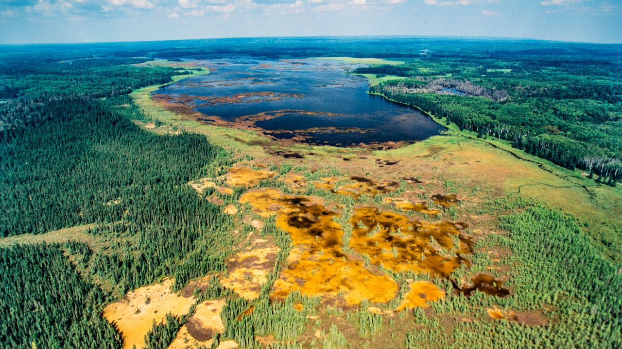 Aerial of Riding Mountain National Park, Manitoba, Canada