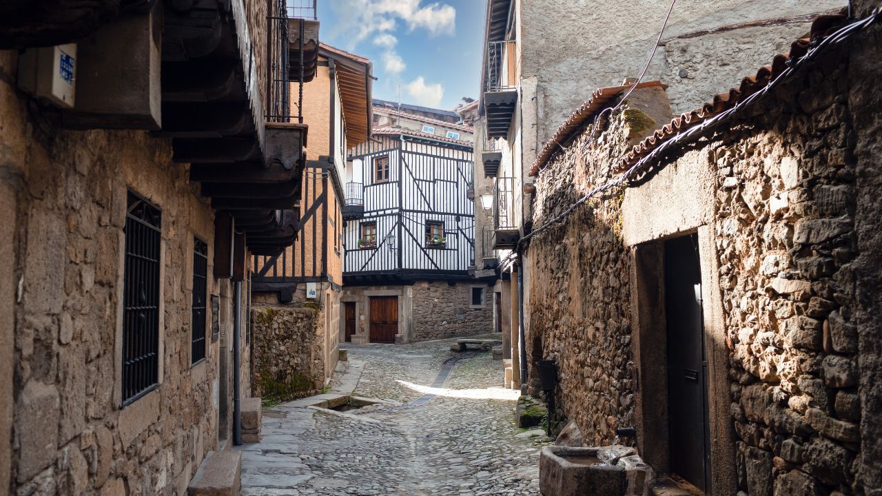 La Alberca, Spain - December 5, 2021: La Alberca is a Spanish municipality and town in the province of Salamanca, in the autonomous community of Castilla y León.