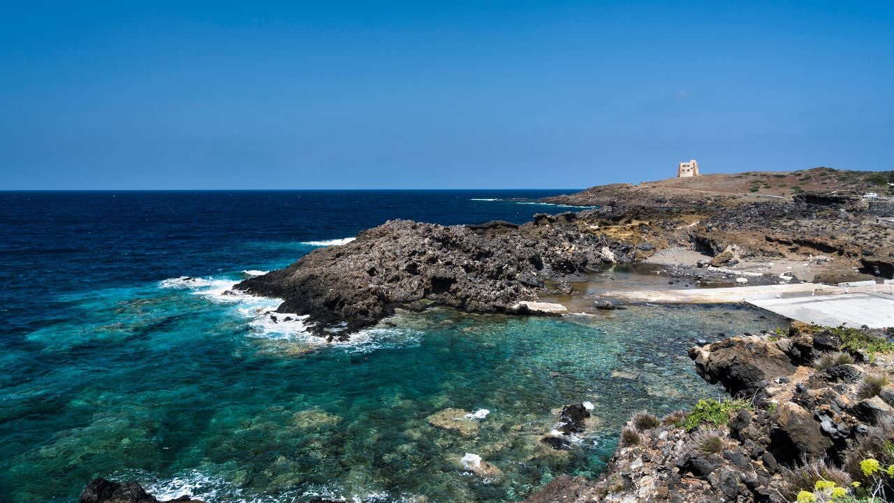 Ustica island, a view of the place called the Natural Pool