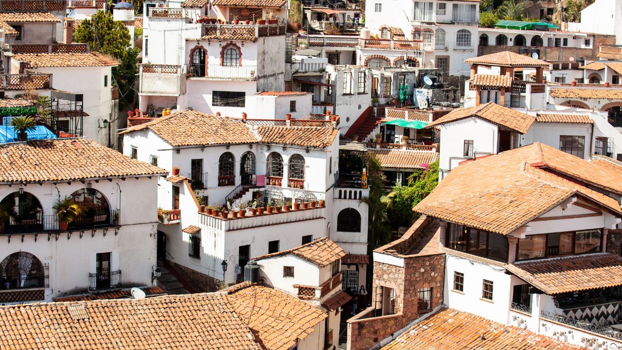 View of the beautiful colonial Magical Town of Taxco de Alarcon located in the Mexican state of Guerrero.