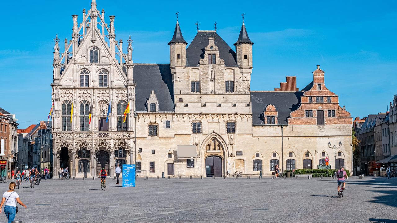 Cityhall of Mechelen in Belgium on a sunny day