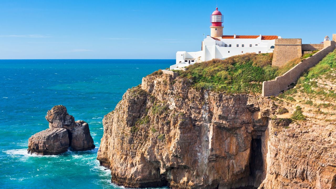 Lighthouse of Cabo Sao Vicente, Sagres, Portugal - Farol do Cabo Sao Vicente (built in october 1851)