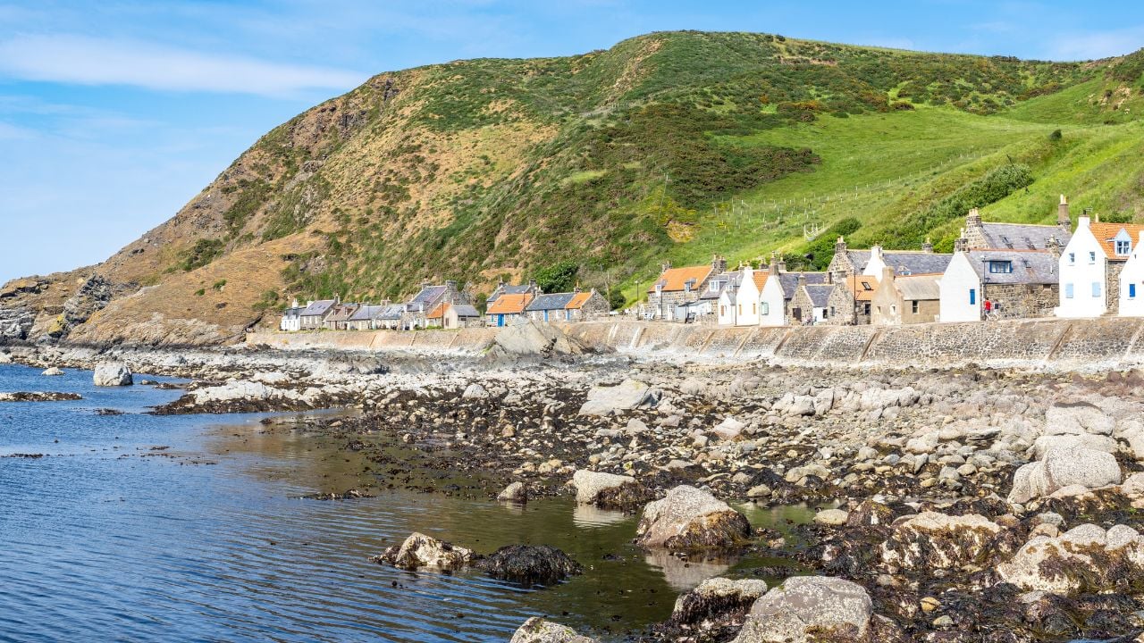 Crovie village in East coast of Scotland, United Kingdom