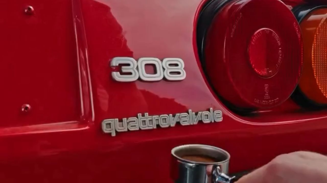 1984 Ferrari 308 Rosso Corsa with built-in cafe.