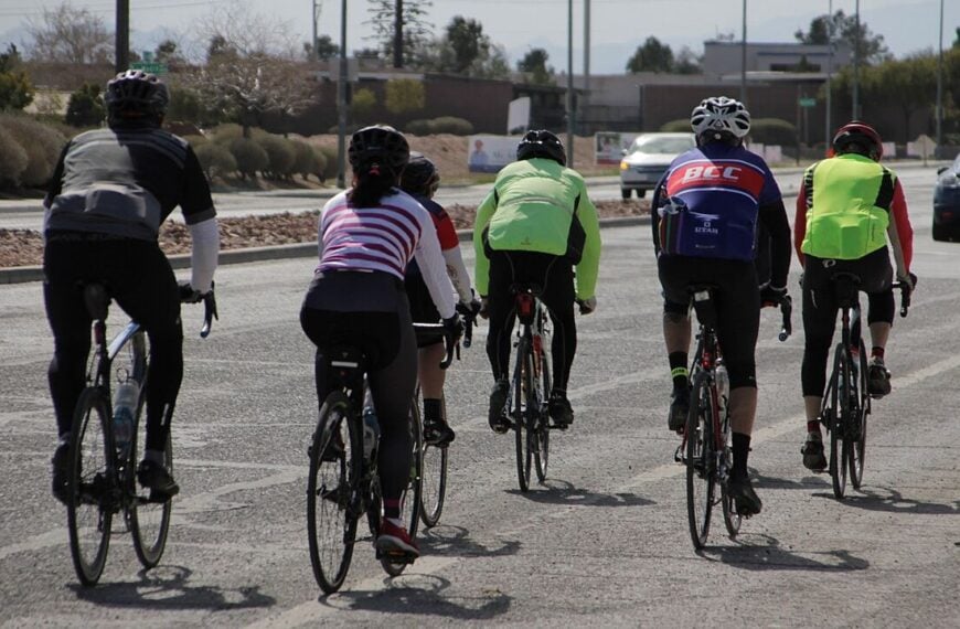 Cyclists on North Jones Blvd.