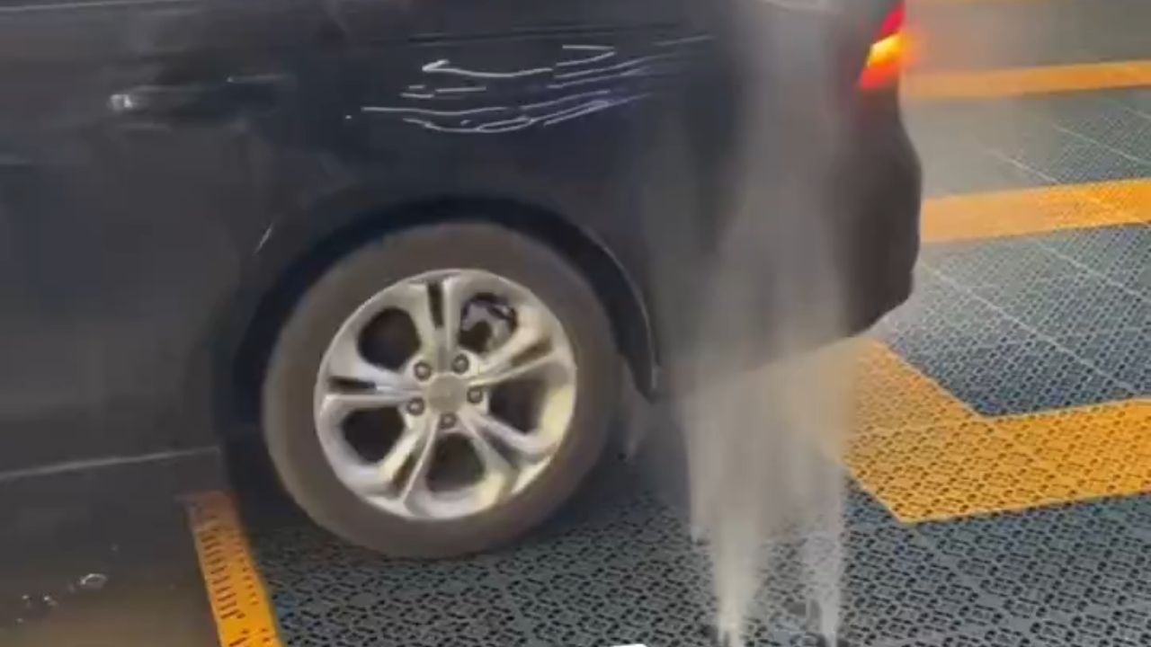 Automated carwash in China.