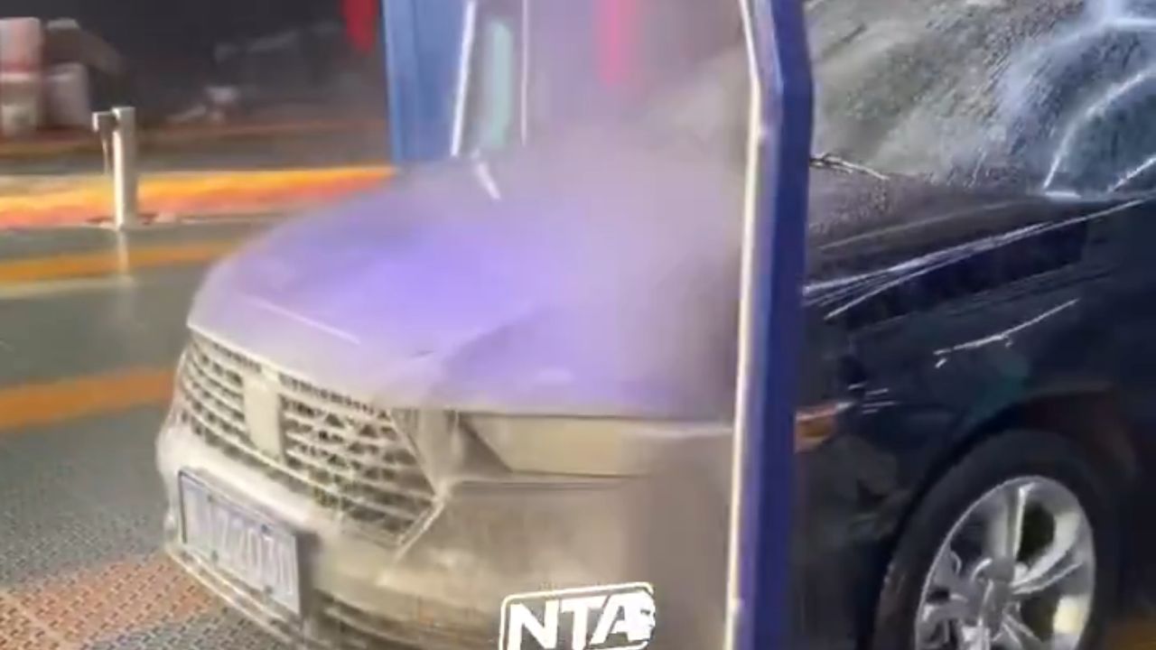 Automated carwash in China.