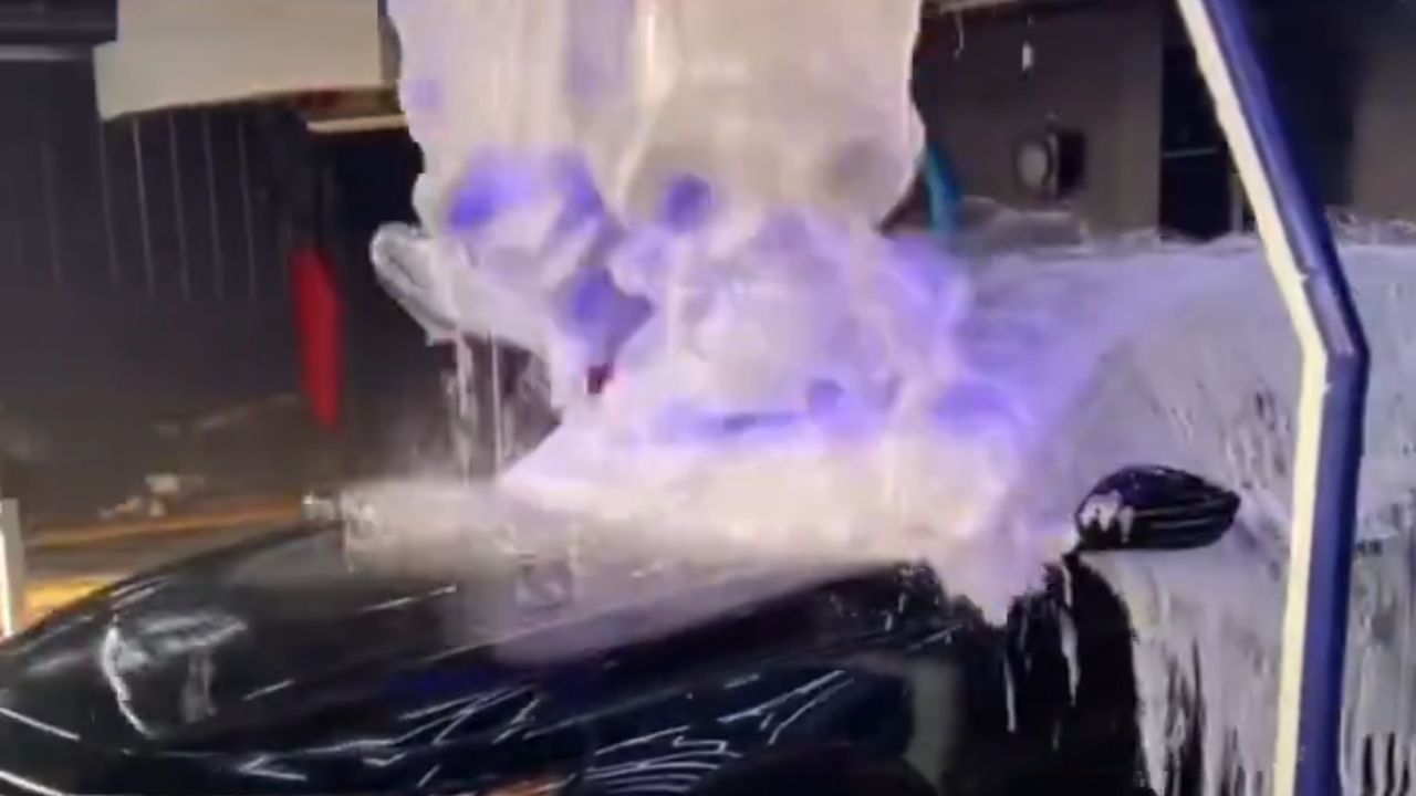 Automated carwash in China.