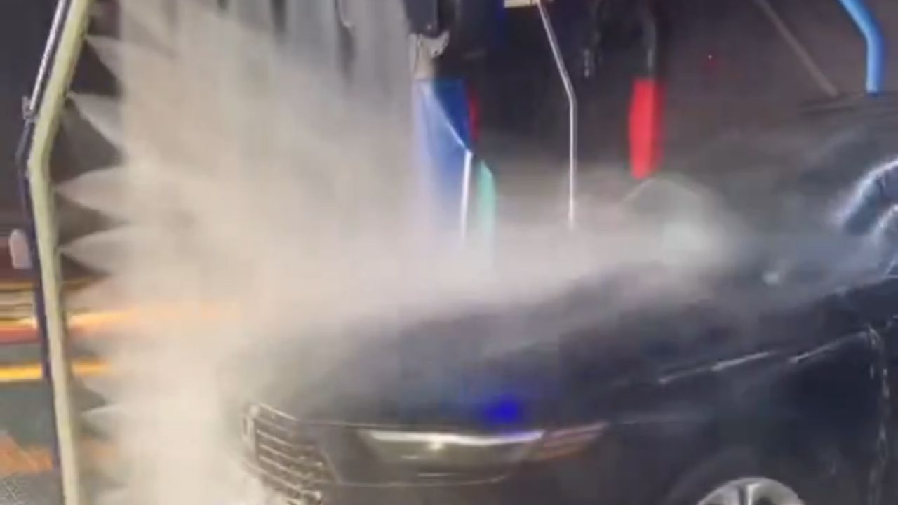 Automated carwash in China.