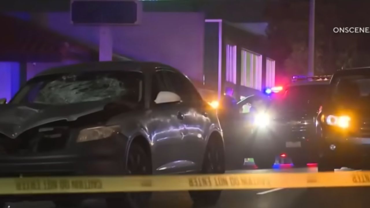 Car accident scene.