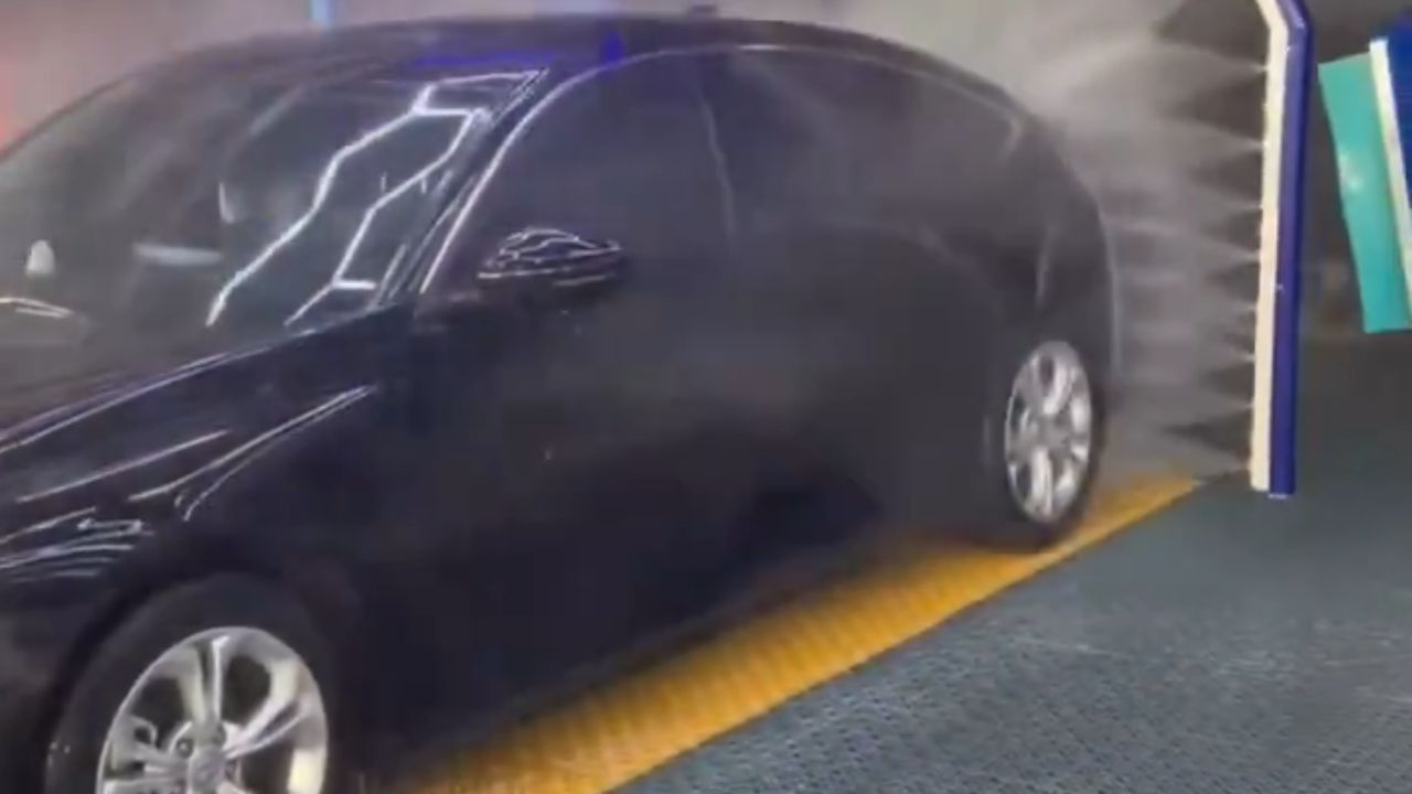 Automated carwash in China.