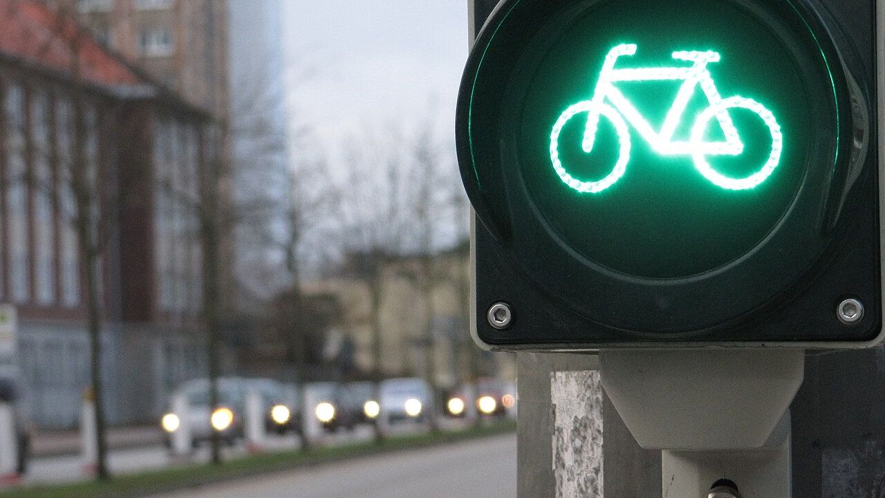 Green bike traffic light.