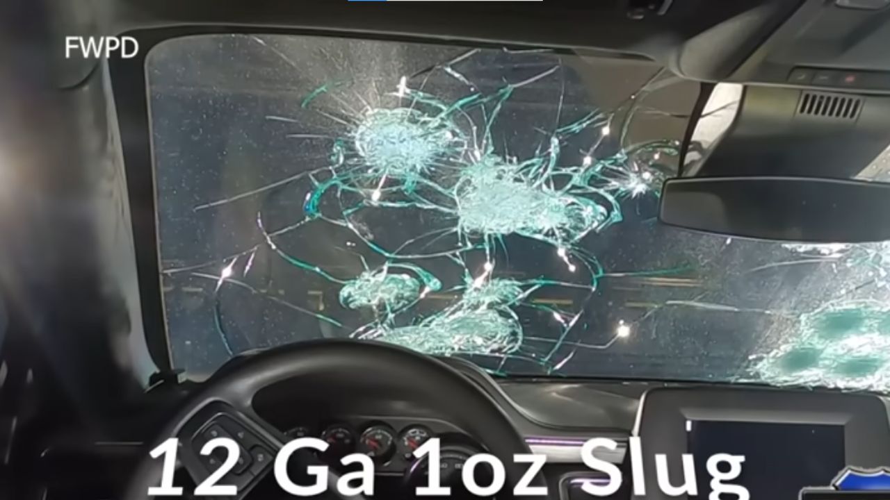 Bulletproof glass.