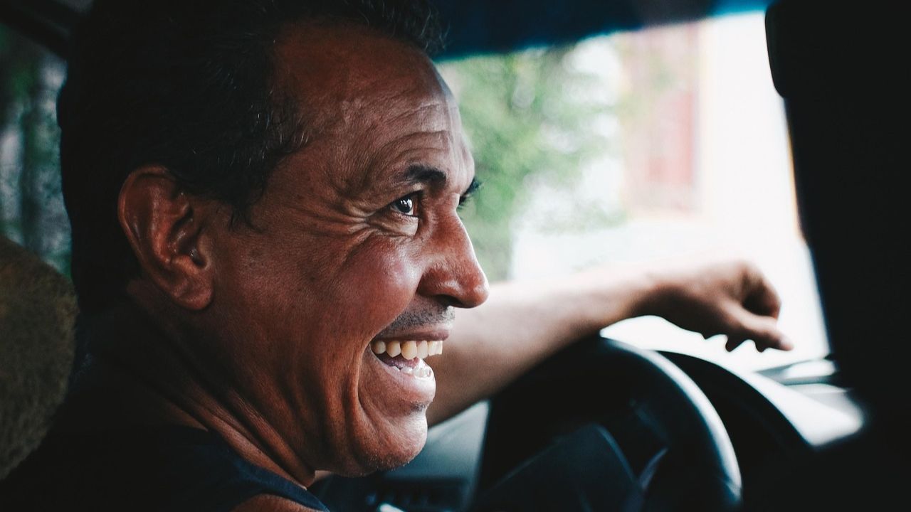 Older driver behind the wheel.