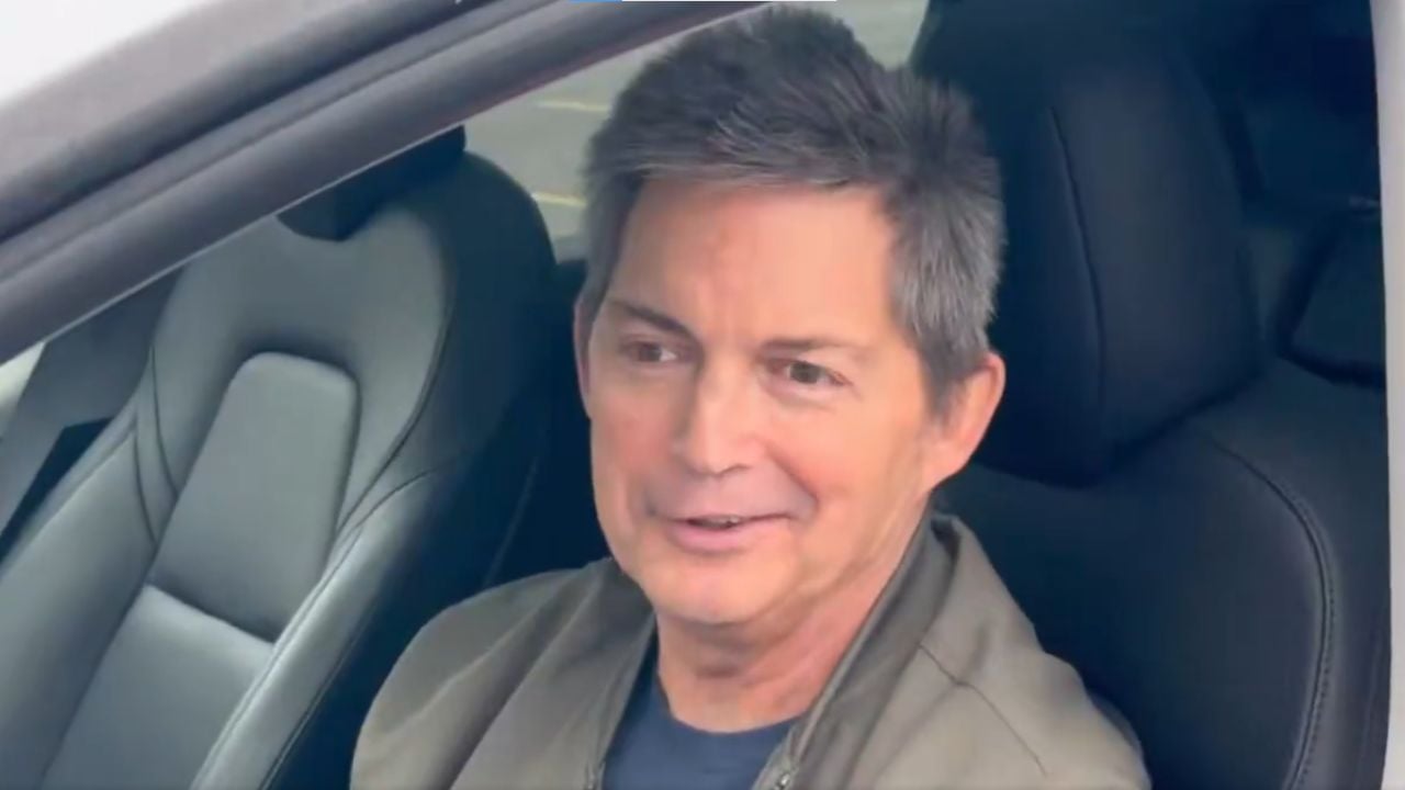 Gary Moss behind the wheel of Tesla Model Y.