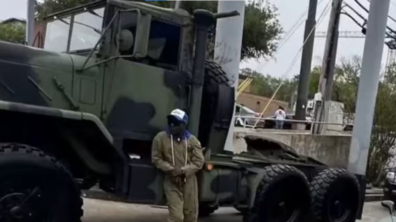 Military truck.