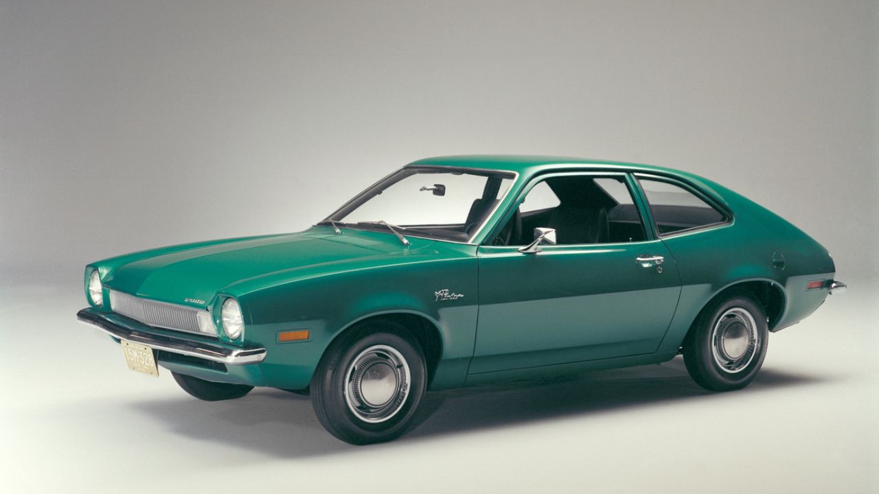 Green 1971 Ford Pinto Front 3/4 view studio shot