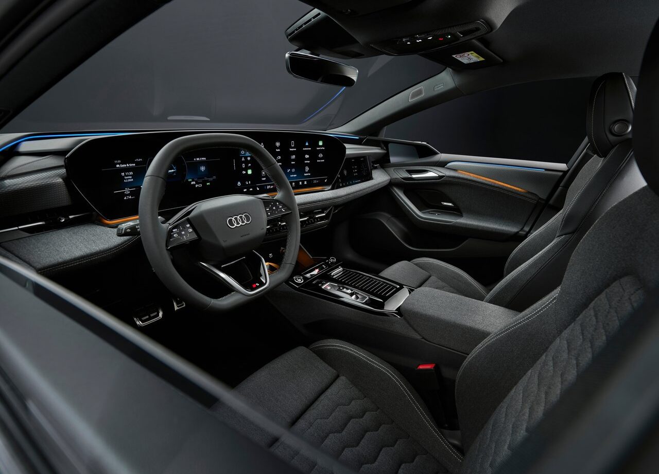 2025 Audi A6 Sportback e-tron front seat.