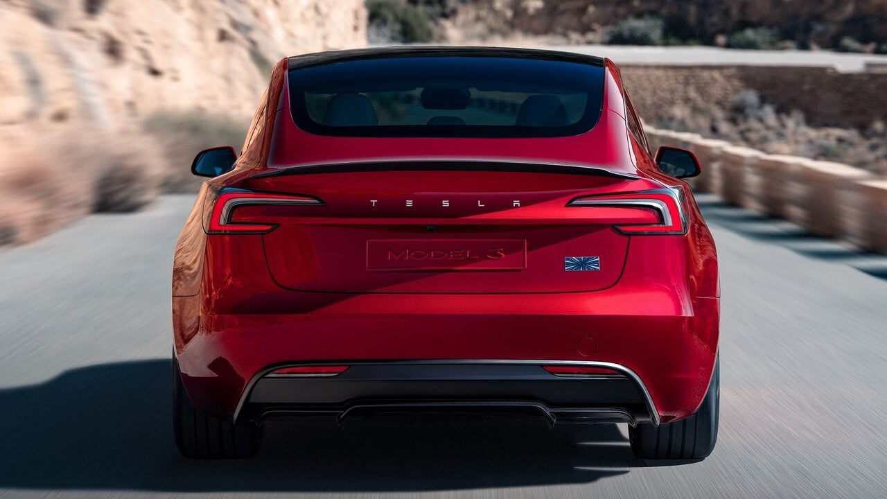 2025 Tesla Model 3 Performance rear view.