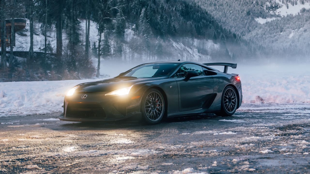 black Lexus LFA, a high-performance supercar known for its exclusivity and engineering