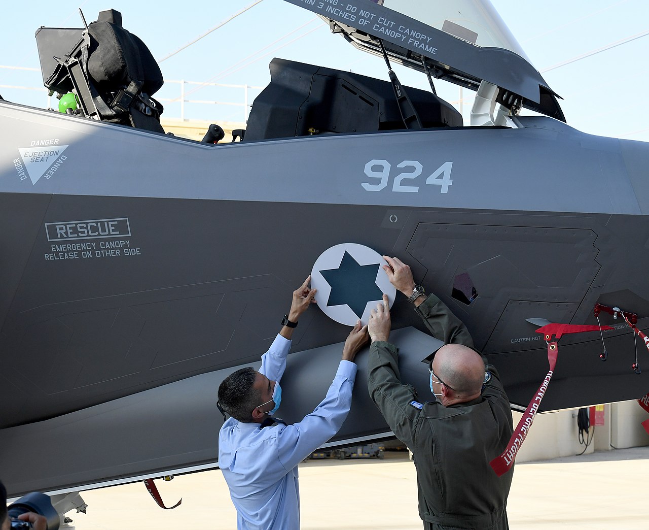 Adir F35 arrival at Nevatim, August 2020.