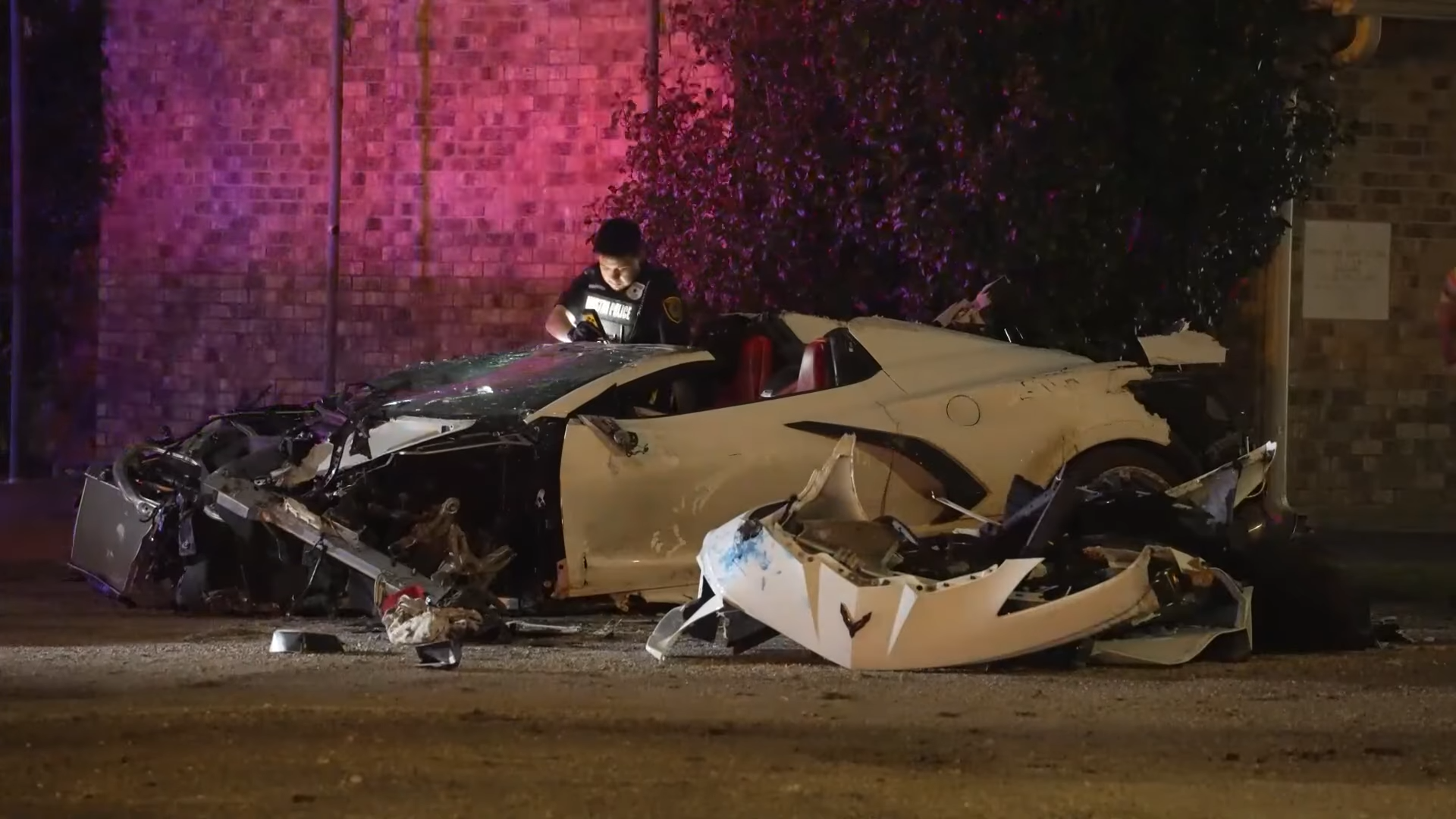 c8 corvette crash in houston