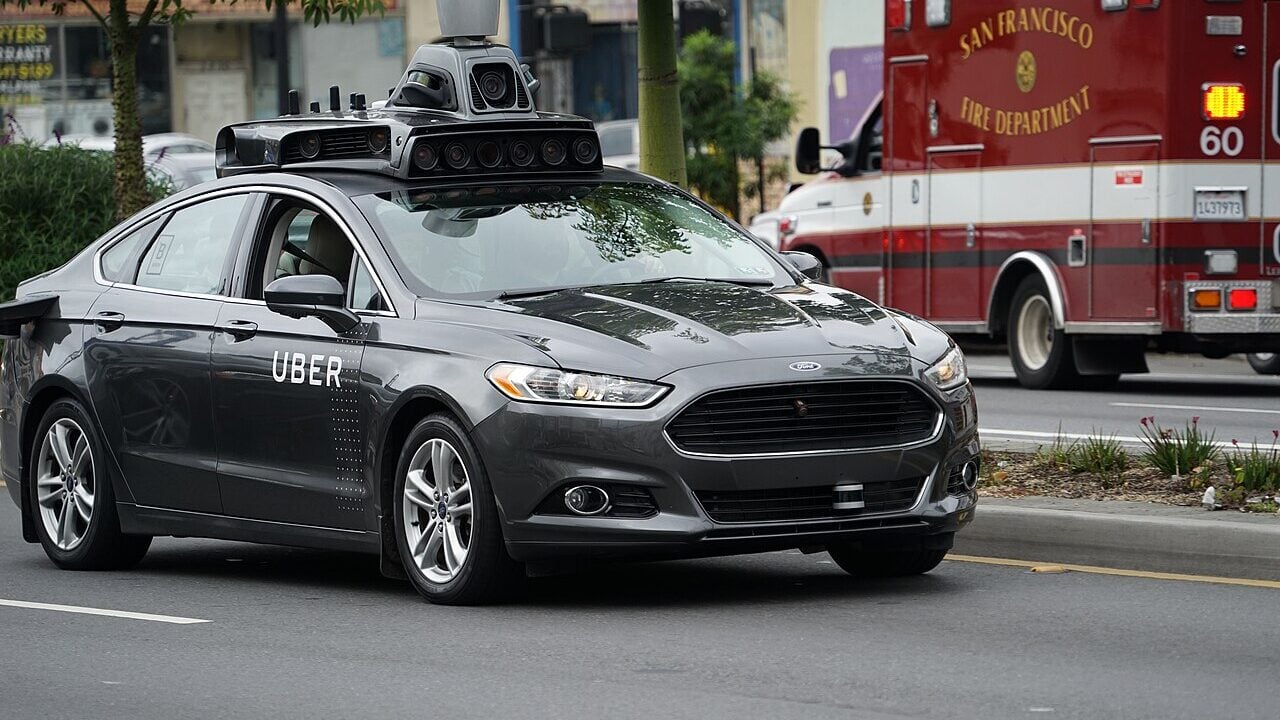 Self-driving Uber prototype in San Francisco.