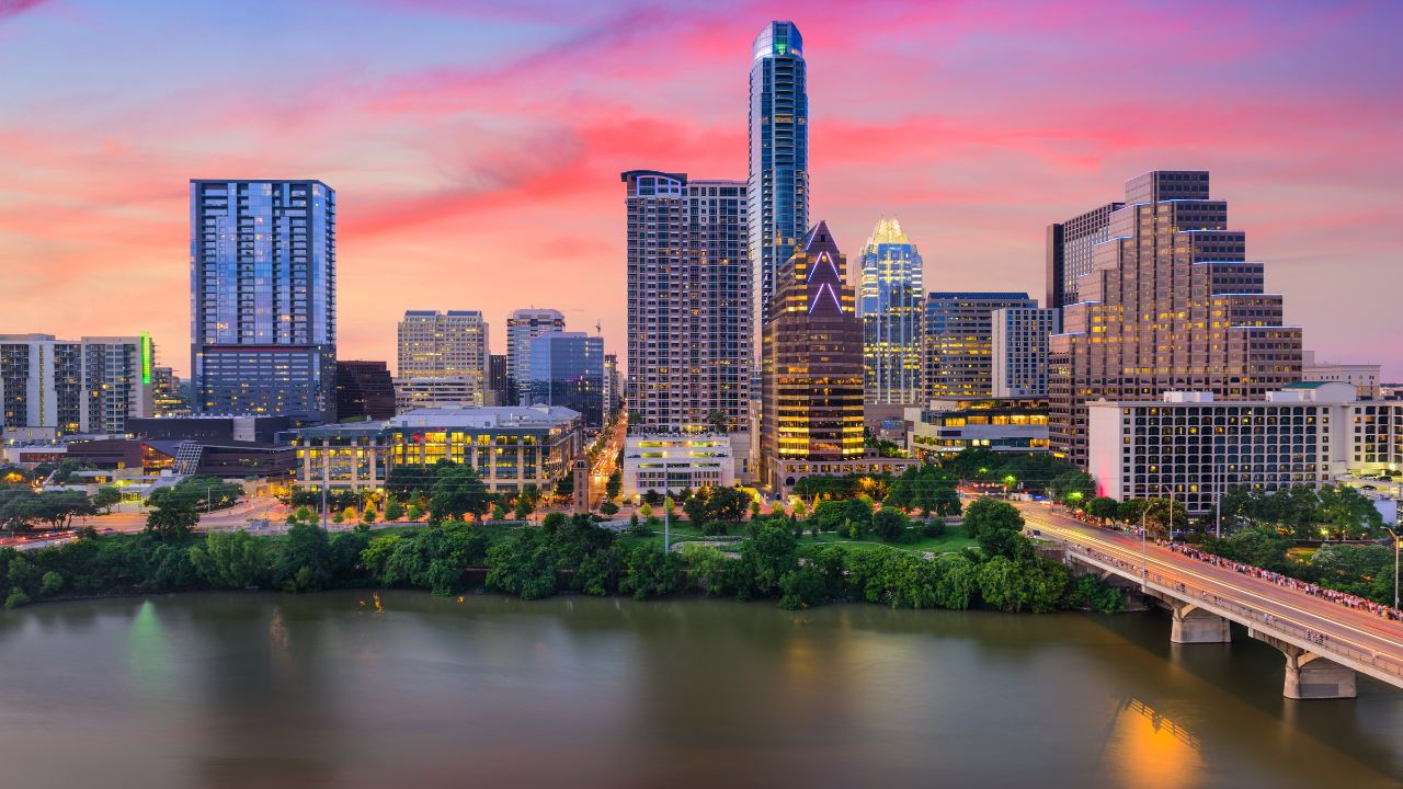 Austin, Texas, USA downtown skyline.