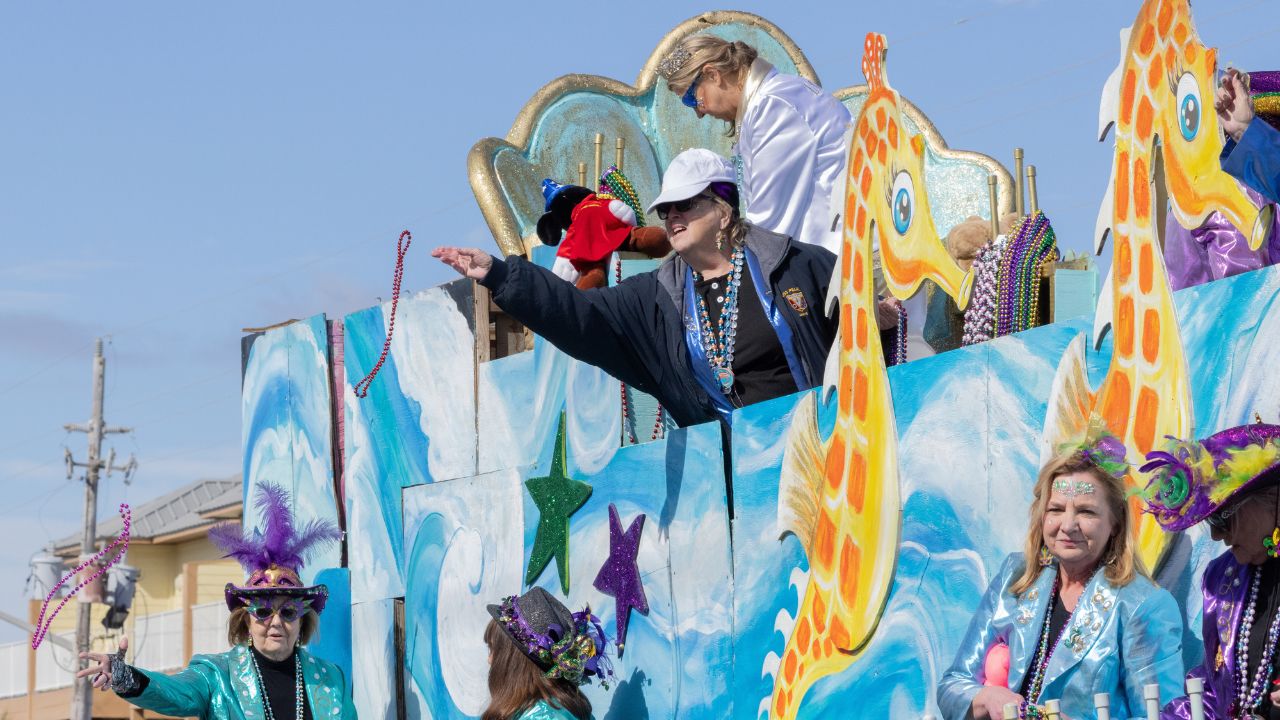 Gulf Shores, Alabama, USA, February 13, 2024, Mardi Gris Parade