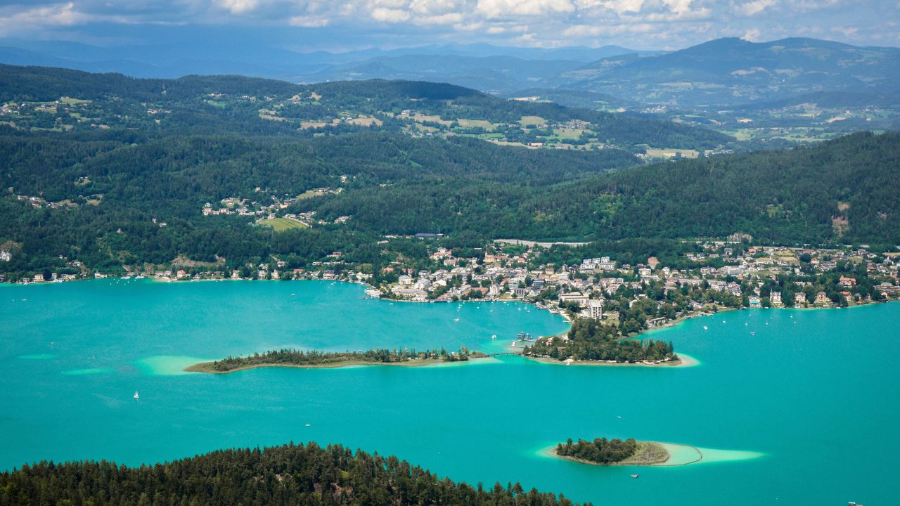 Pörtschach am Wörther Sea - a peninsula in the Austrian lake Wörthersee