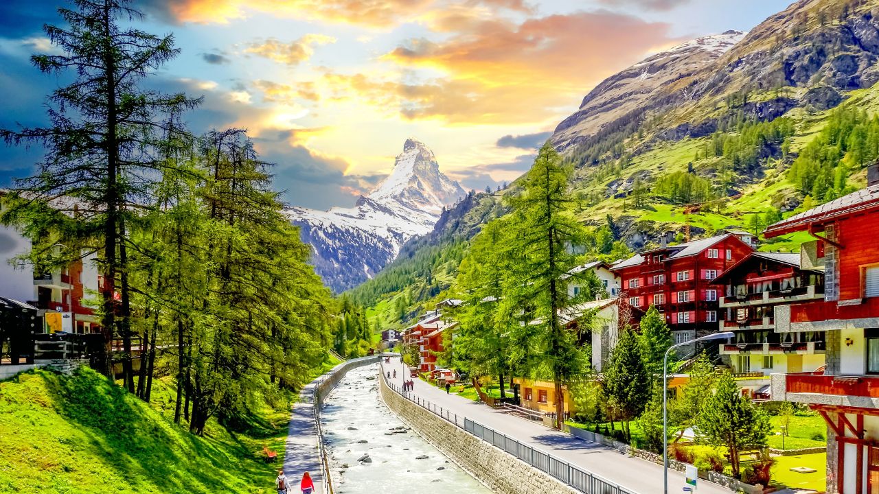 Old city of Zermatt, Switzerland