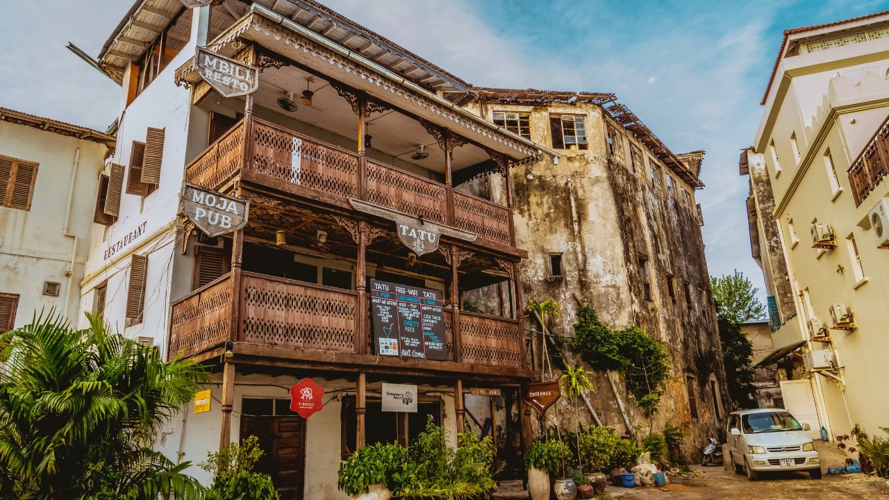 Stone Town, Zanzibar, Tanzania. 27 March 2018. one of the streets in Stone Town Zanzibar