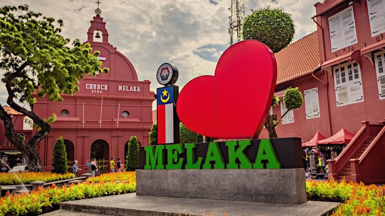 MELAKA, MALAYSIA - February 2023: Dutch Church in Melaka historical town Malaysia