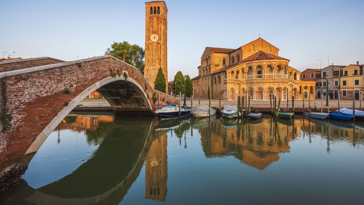 Murano, a series of islands linked by bridges in the Venetian Lagoon, northern Italy.