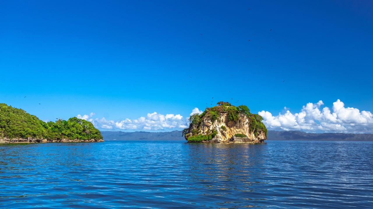 Island near the Samana shore, Dominican republic.