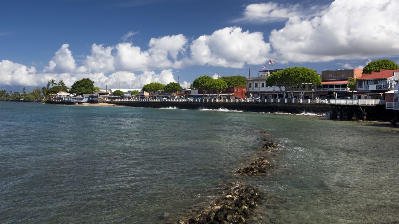 View of Lahaina's Front street, Maui, Hawaii