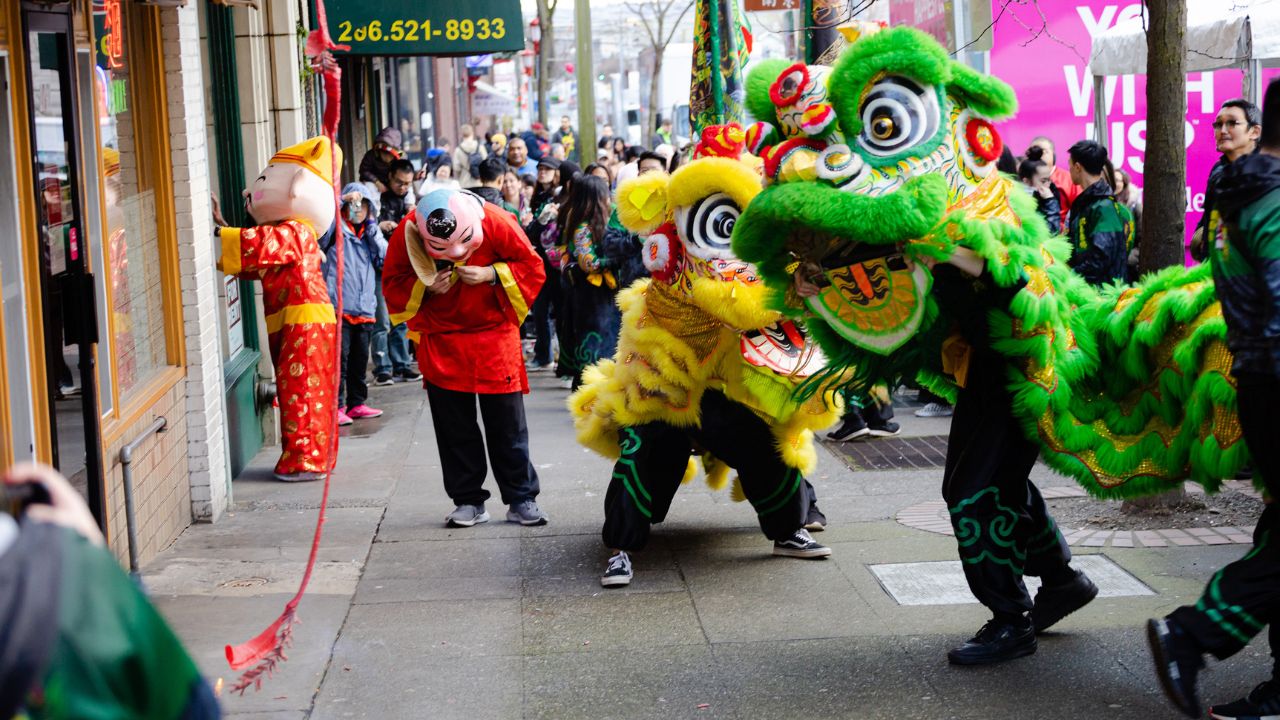 Seattle, WA/ USA-February 8 2020: International District, Seattle, Celebrates lunar new year with festival