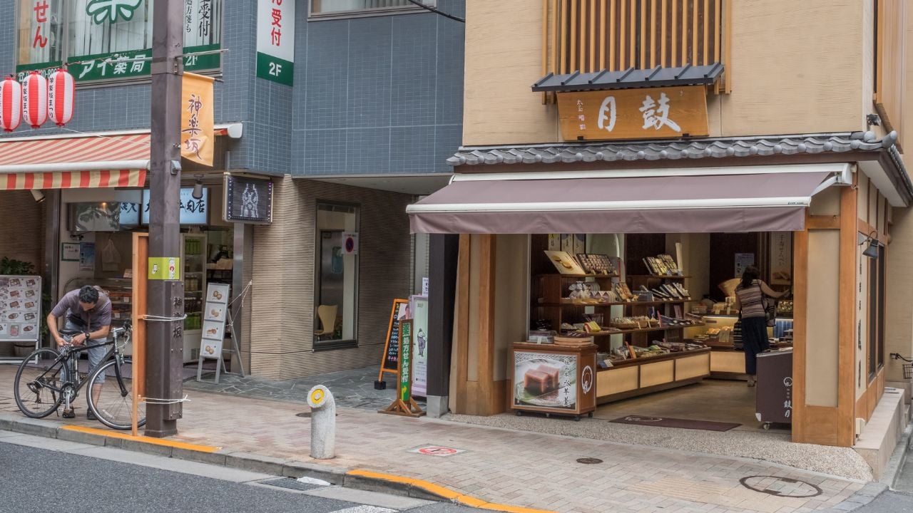 Kagurazaka street in Tokyo, Japan