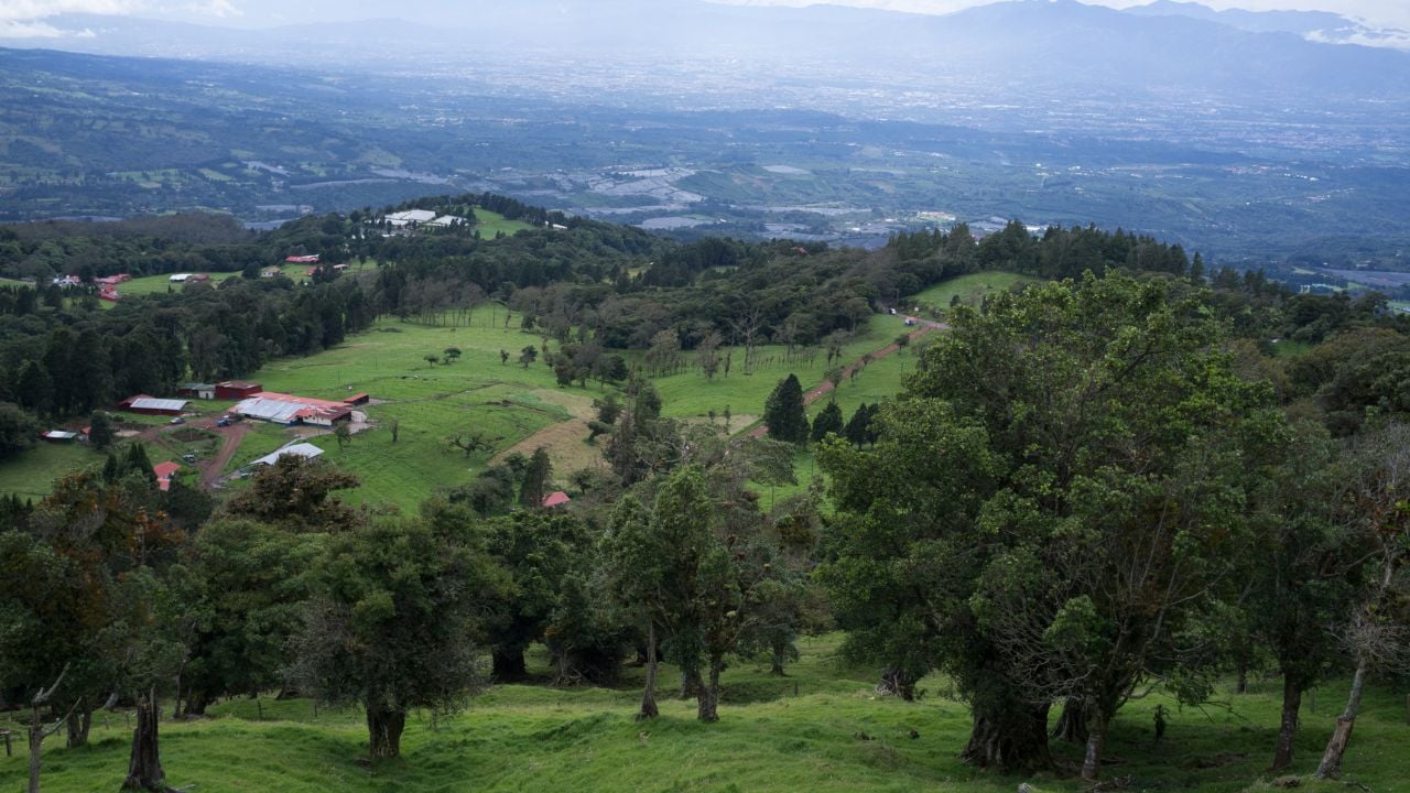 View over Costa Rica’s Central Valley from Poás Volcano