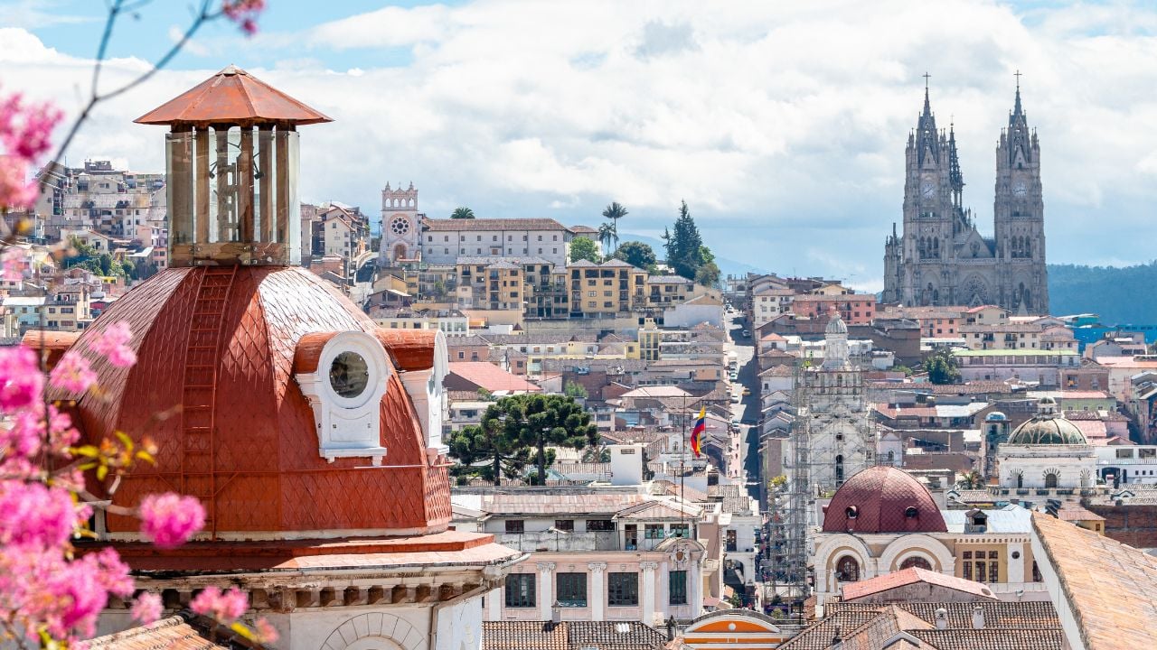 views of quito old town, ecuador