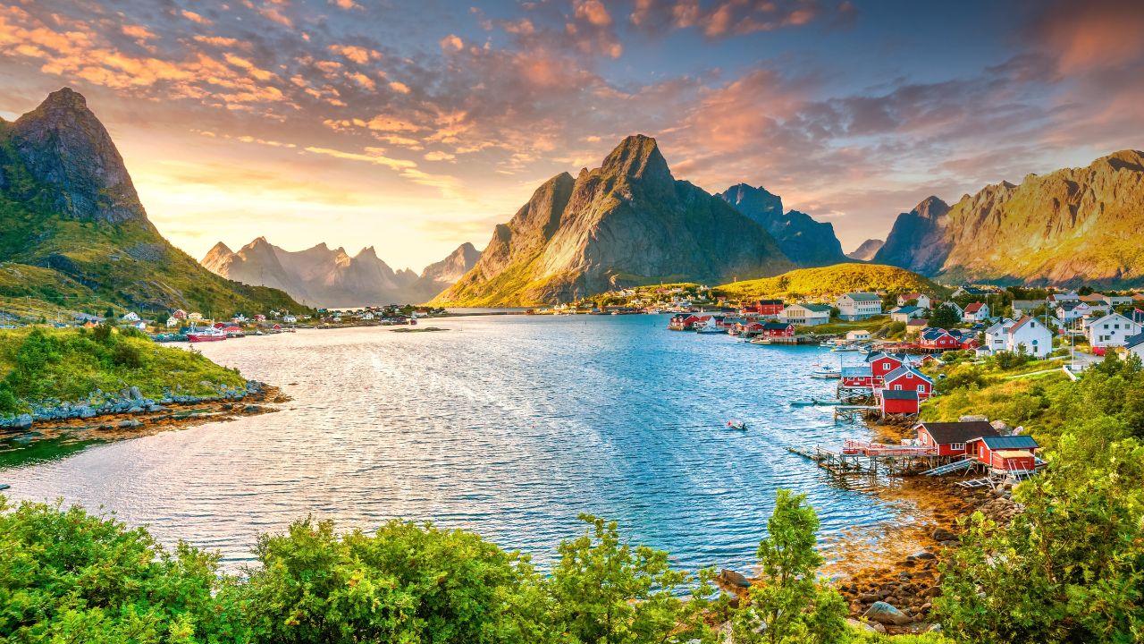 Village Reine at Lofoten Norway